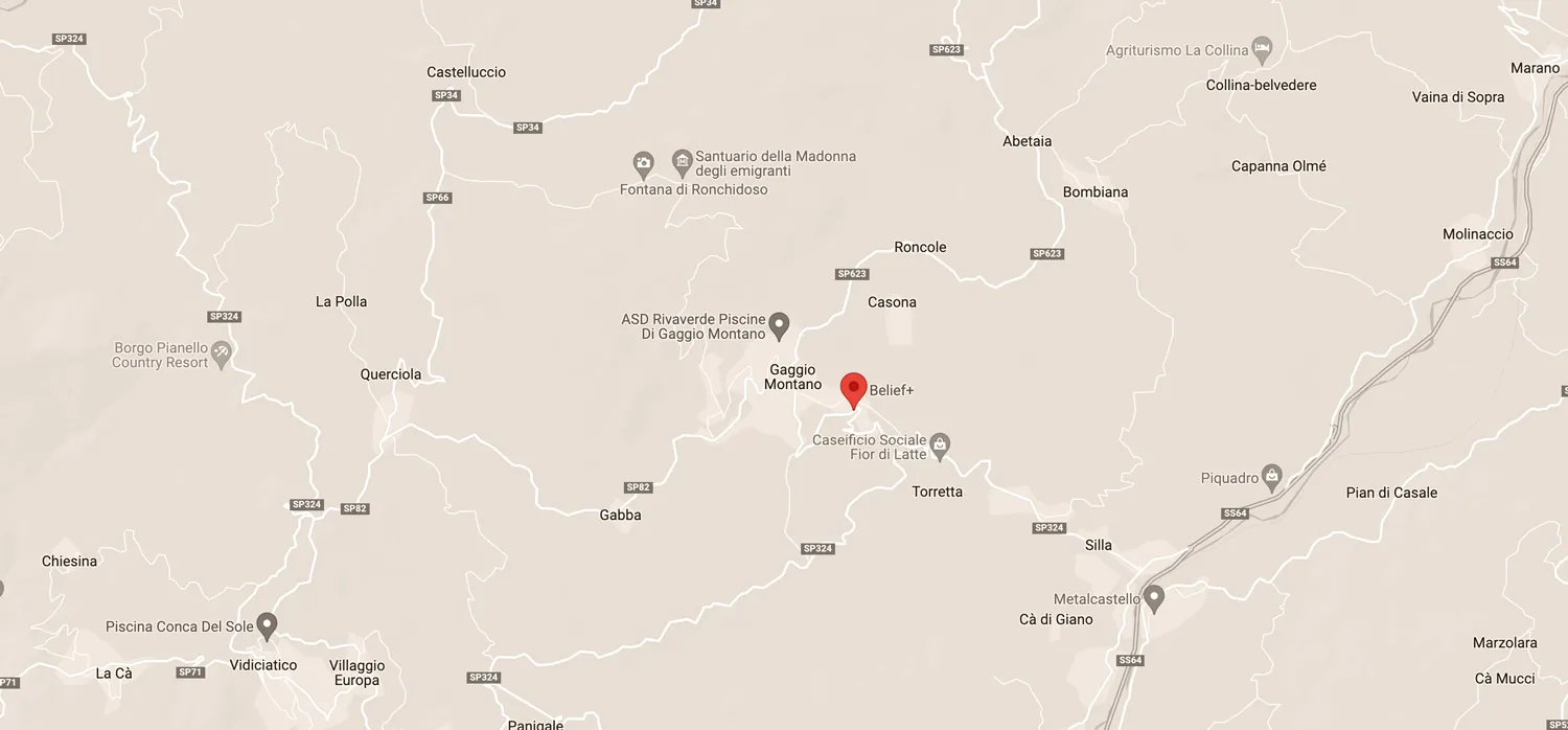 Mappa Belief+ — Gaggio Montano (BO)